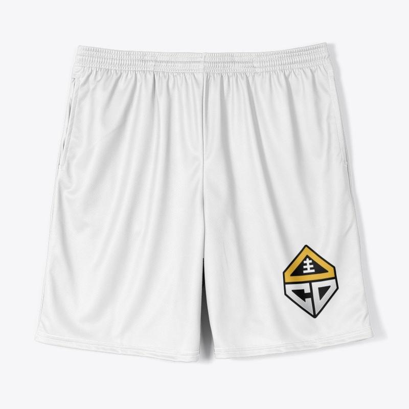 White CD shorts 